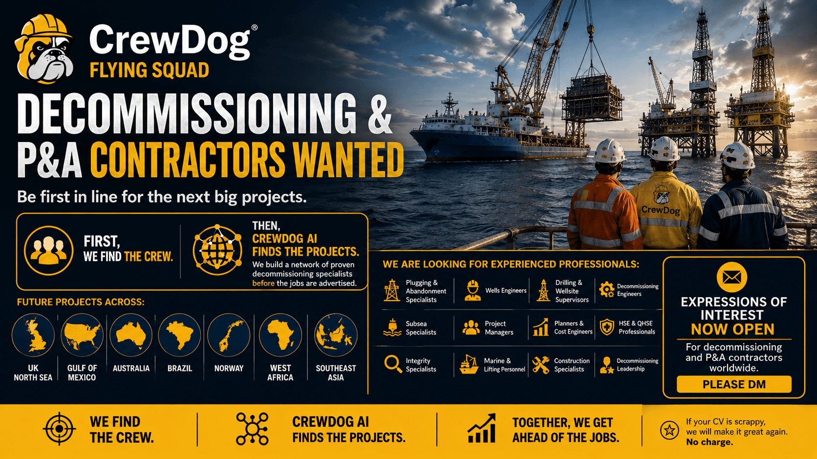 CrewDog Flying Squad: Decommissioning Contractors Wanted